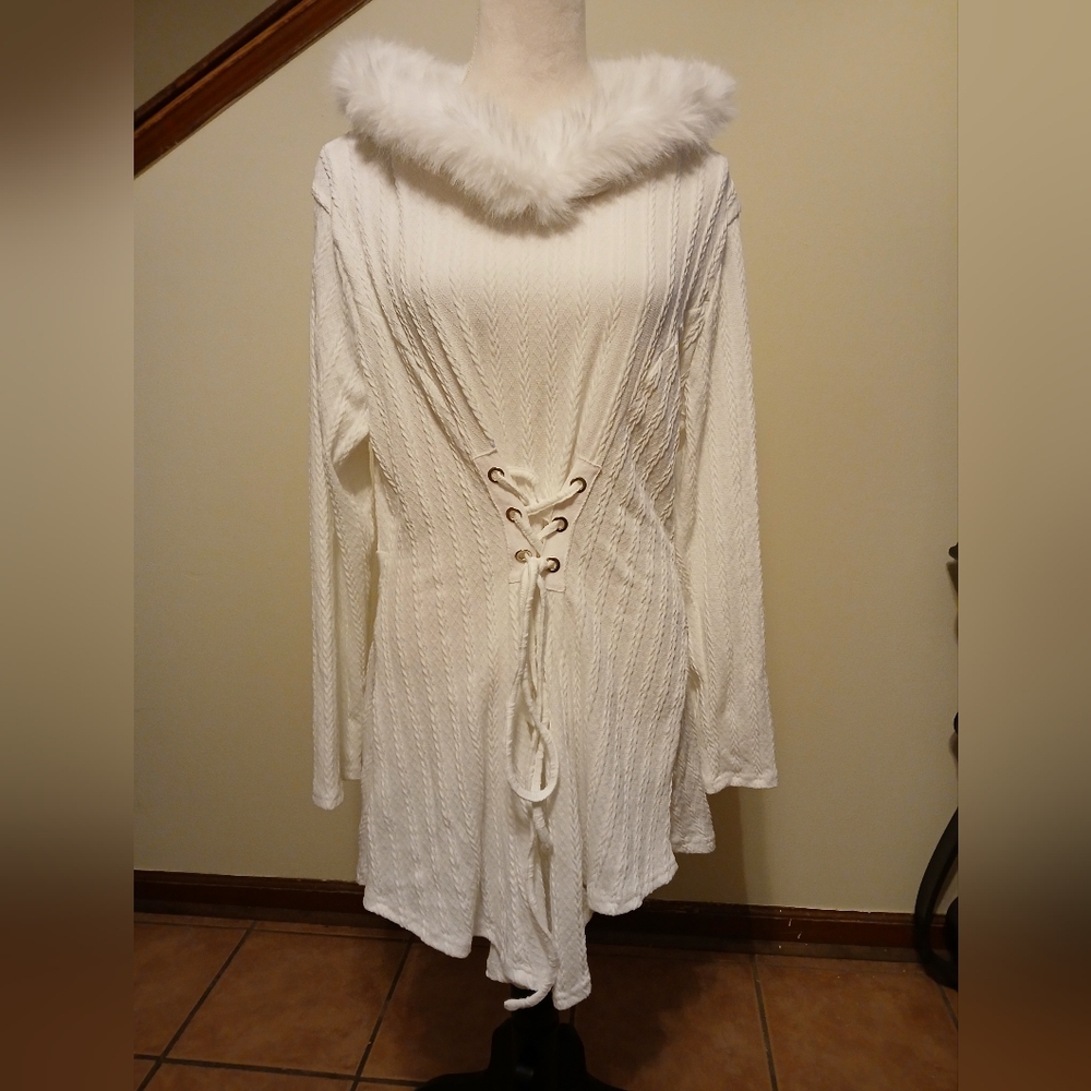 Rosegal, sweater dress, hooded, Size 1X